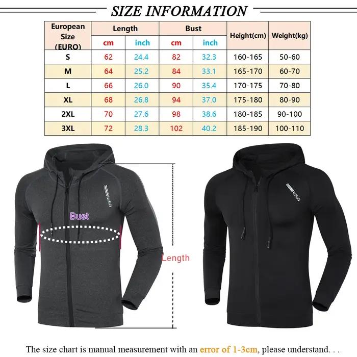 Vestes de sport à capuche pour hommes, fermeture éclair, mince, randonnée, confortable, élastique, s