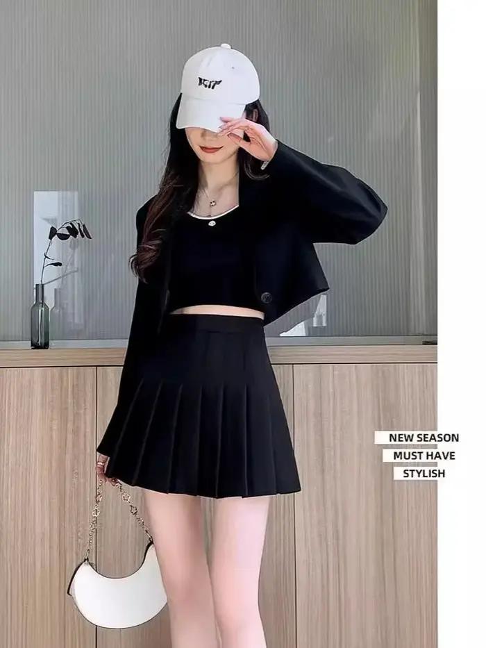 Mini jupe plissée à carreaux taille haute pour femmes, uniforme scolaire japonais, mignon Kawaii, gr
