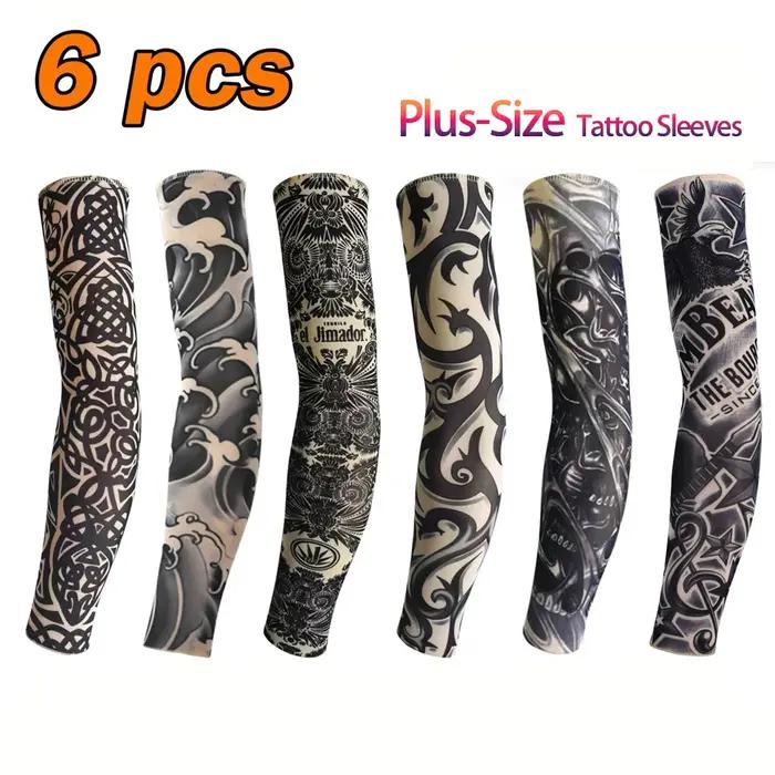 Manchons de tatouage élastiques pour hommes et femmes, 6 pièces, grande taille, cyclisme, Protection