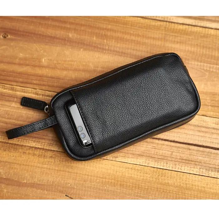 ZRCX-Pochette en cuir véritable pour homme, sac à main en cuir de vachette couche supérieure, portef