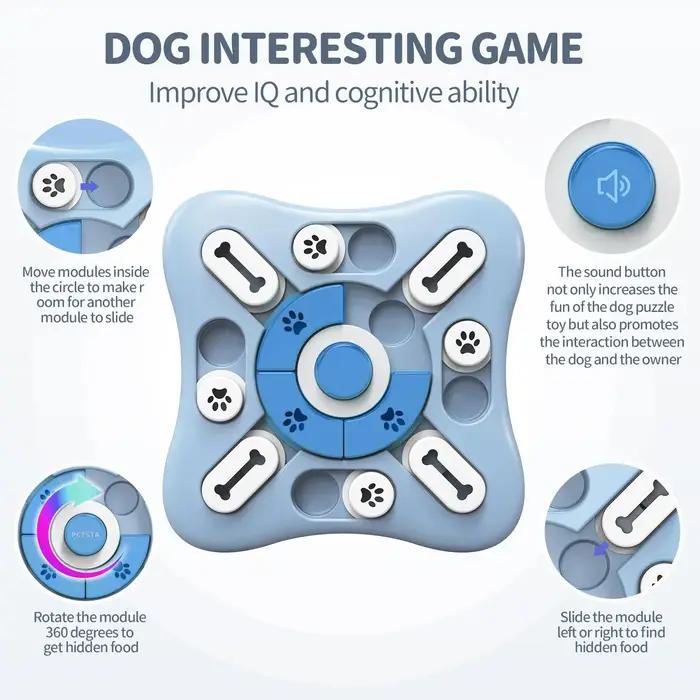 Jouets pour chiens mangeoire lente interactive augmenter chiot IQ distributeur de nourriture manger