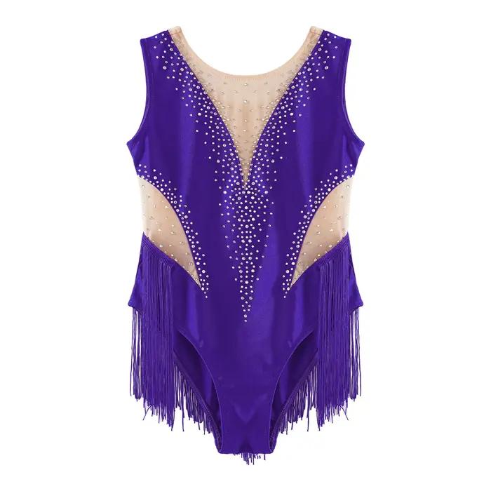 Justaucorps de danse de ballet pour enfants, patinage artistique, costume de performance AqPerforman