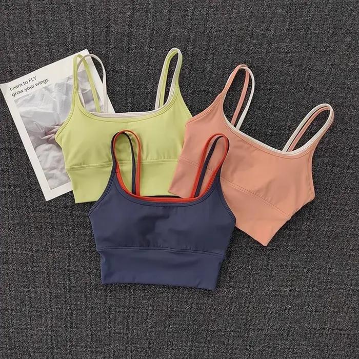 Soutien-gorge de Sport respirant pour femmes, résistant aux chocs, hauts de Fitness, Push Up, haut c
