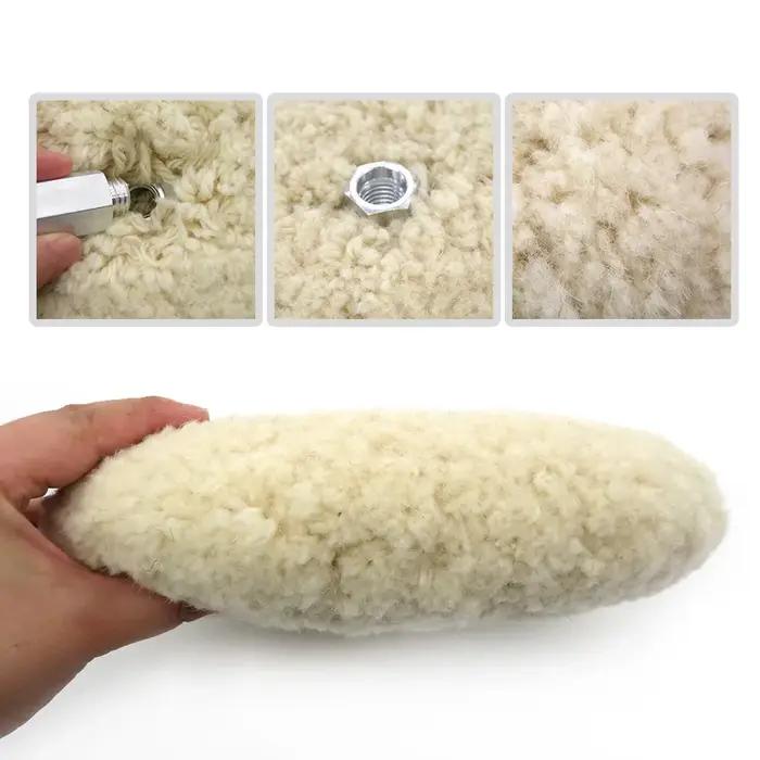 Tampon de polissage 100% laine de 7 pouces