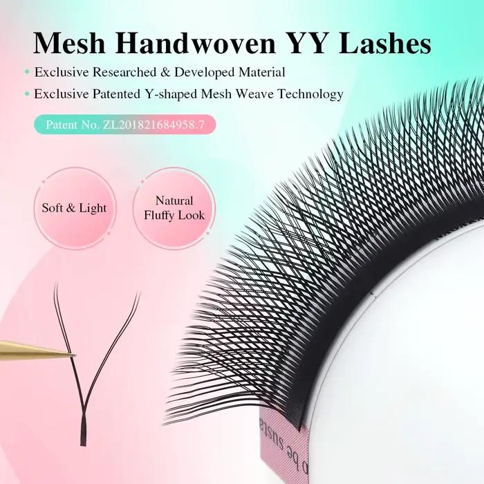 NAGARAKU YY forme Double/trois pointes fendues Triple haut entrelacé racine Extensions de cils cils
