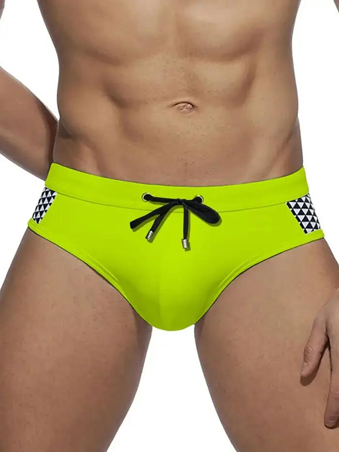 Maillot de bain Push up pour hommes, slip de bain, Sexy, coussinet amovible, sous-vêtements, short d