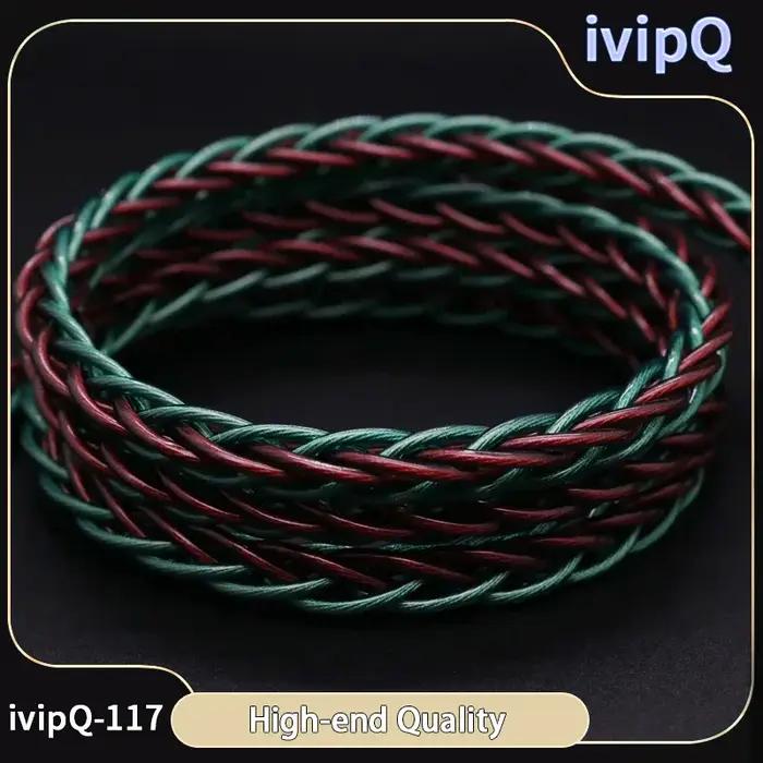 IvipQ-117 8 Core ODavid et 7N OCC Mix Écouteurs haut de gamme Câble de mise à niveau avec prises mod