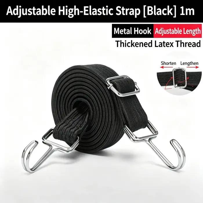 Sangle de fixation élastique 2M avec boucle réglable pour bagages, moto, vélo, boîte – Corde de tens