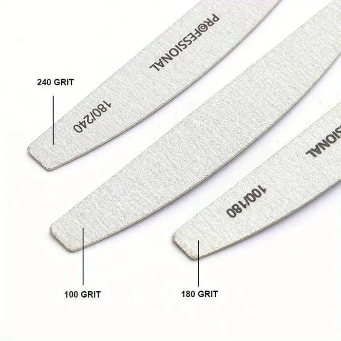 1/2/5/10/20/50 pièces/lot limes à ongles professionnelles en bois 100/180/240 tampon 100/180 gris ba