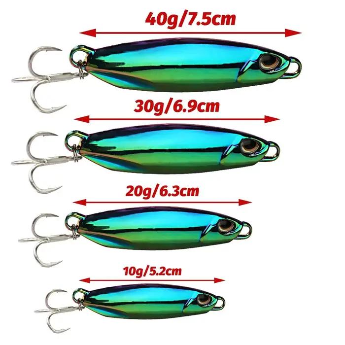 Leurre métallique de type poisson nageur avec hameçon et cuillère, appât Élidéal pour la pêche au br