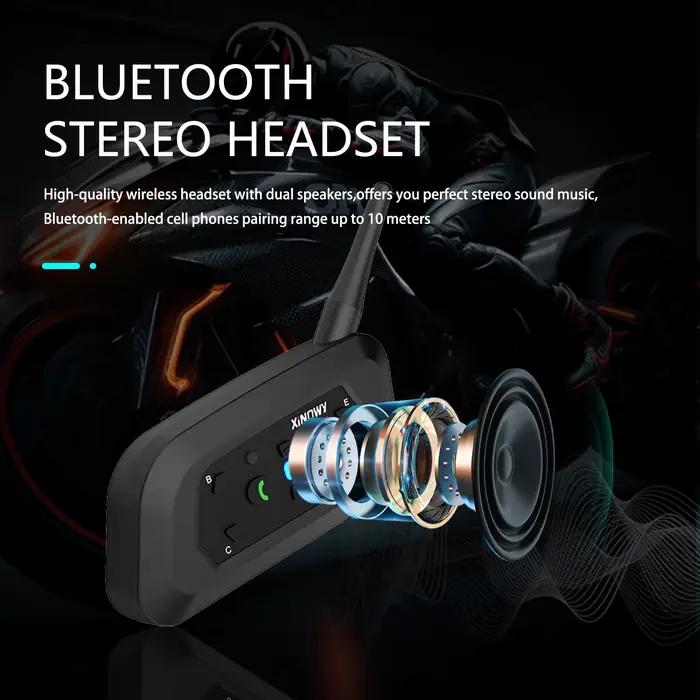 XINOWY V6 PRO casque de moto Bluetooth Interphone casque 800M Interphone communicateur pour 6 coureu