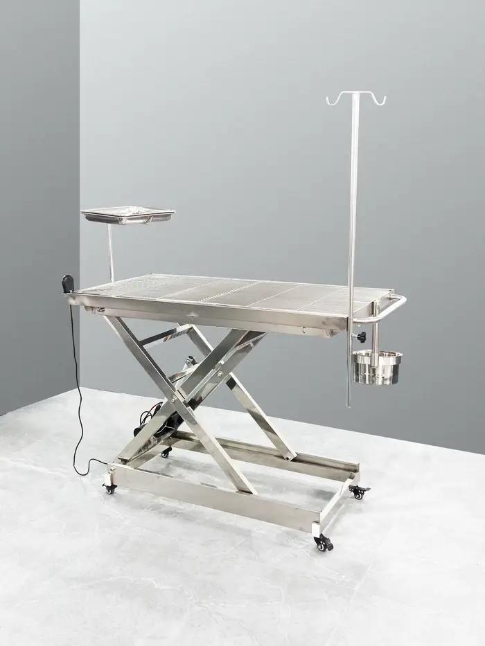 Table de chirurgie électrique pour animaux de compagnie haute précision vétérinaire polyvalente pour interventions médicales et chirurgicales stables et ergonomiques