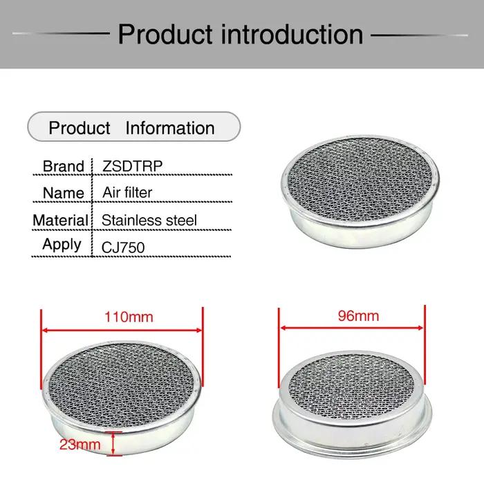 Alconstar- 1 pièces rétro 750CC CJ-K 750 filtre à Air moto pour Ural M72 pour BMW R1 R51 R61 R71 K75