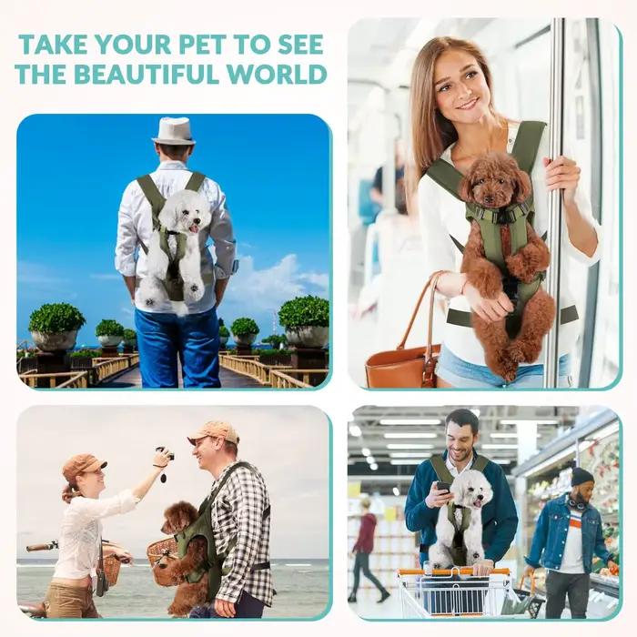 Sacs à dos de transport pour animaux de compagnie, réglables, mains libres, pour chiens de petite et