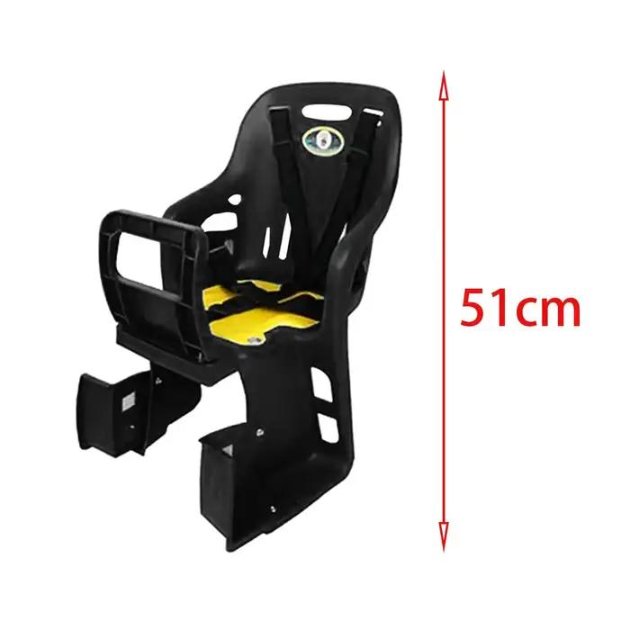 Siège de vélo pour enfants avec repose-pieds adaptable à la plupart des cadres arrière pour des sorties en famille sécurisées et confortables