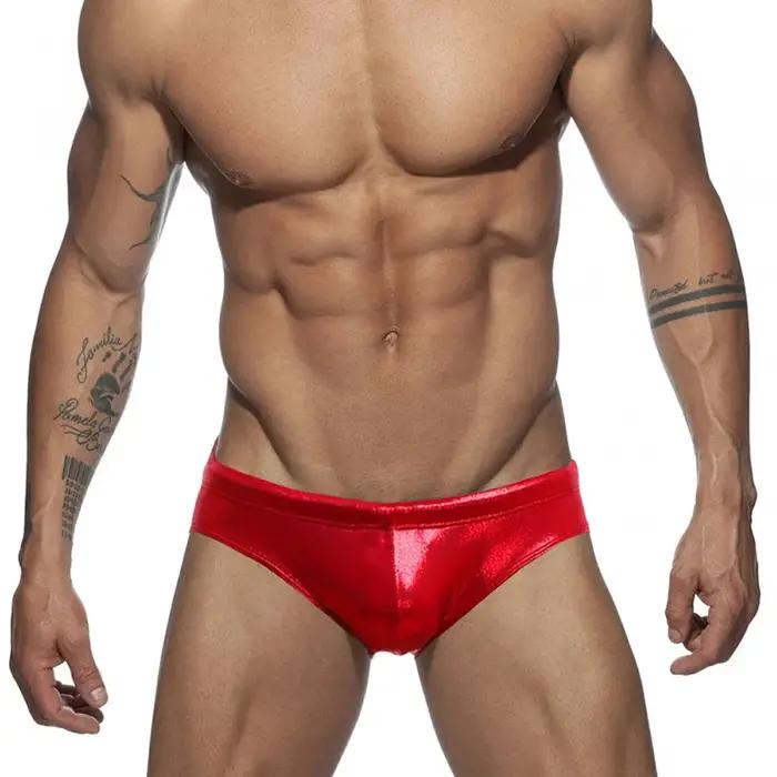 Slip de bain homme sexy rembourré avec poche U serrée et cordon taille basse