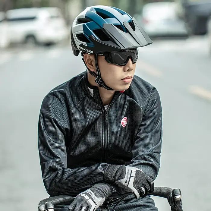 ROCKBROS – casque de vélo à lumière LED Rechargeable pour hommes, équipement de cyclisme en montagne