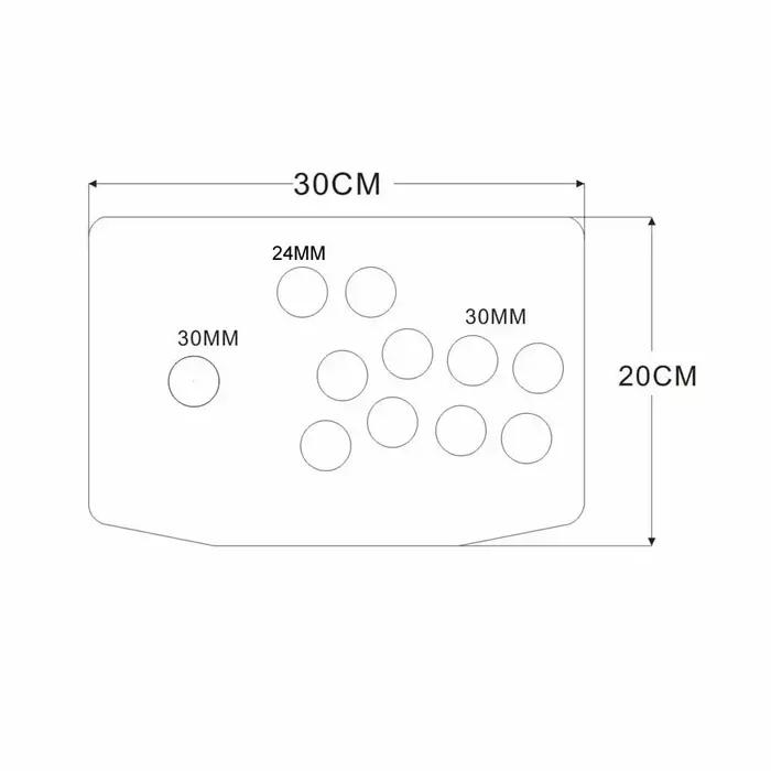 RAC-K500C 10 boutons trou acrylique œuvre panneau plat boîtier bricolage Arcade Joystick Kits