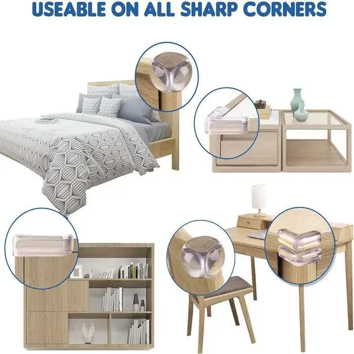 Protecteurs de coins de table pour bébé, protections anti-collision transparentes pour enfants, couv