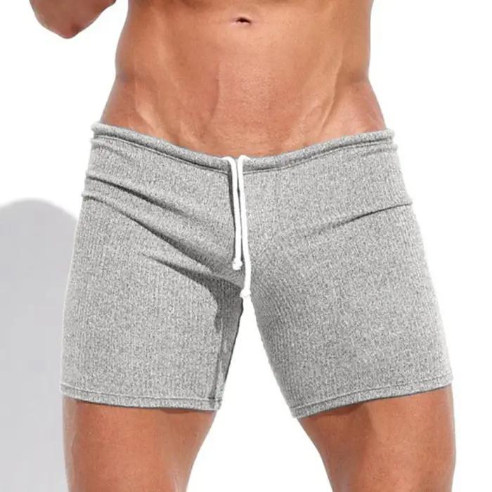 Nouveauté 2026 – Short d'été respirant pour homme avec cordon de serrage, couleur unie, idéal pour l