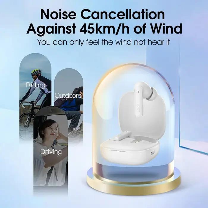 QCY – écouteurs sans fil Bluetooth 5.2, casque d'écoute 40db, avec suppression du bruit actif, 6 mic