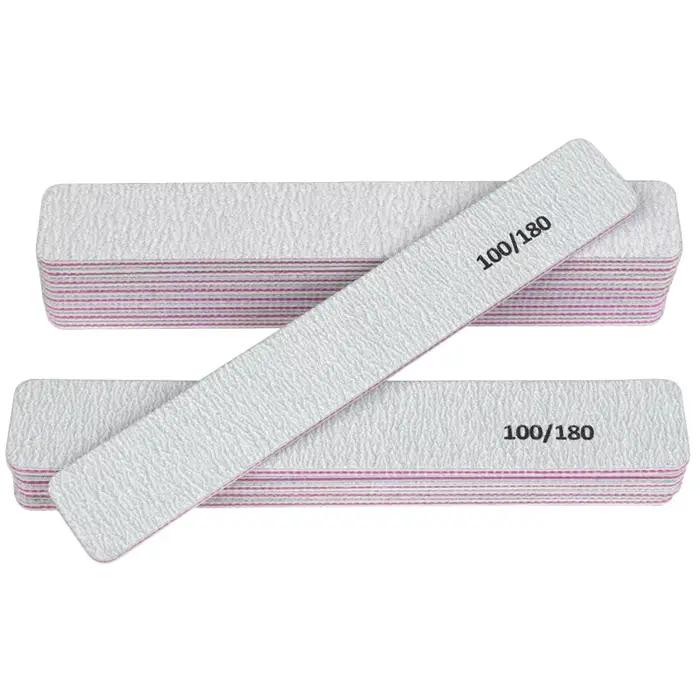 Tampon de lime à ongles gris 100/180, carré droit, Lime a Ongle, limes de ponçage pour manucure, dis