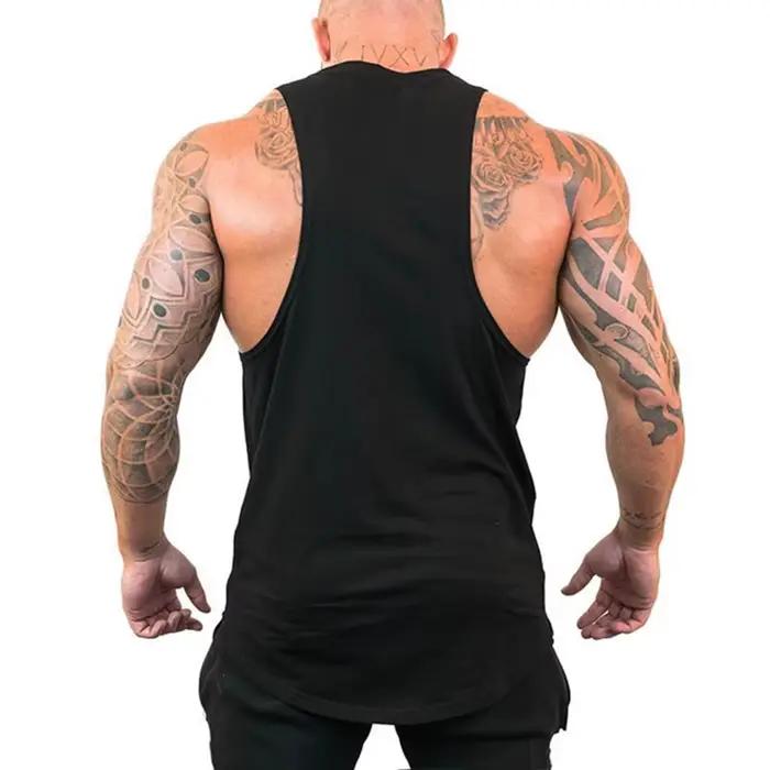 Gilet de musculation homme coton respirant été fitness entraînement gym confortable