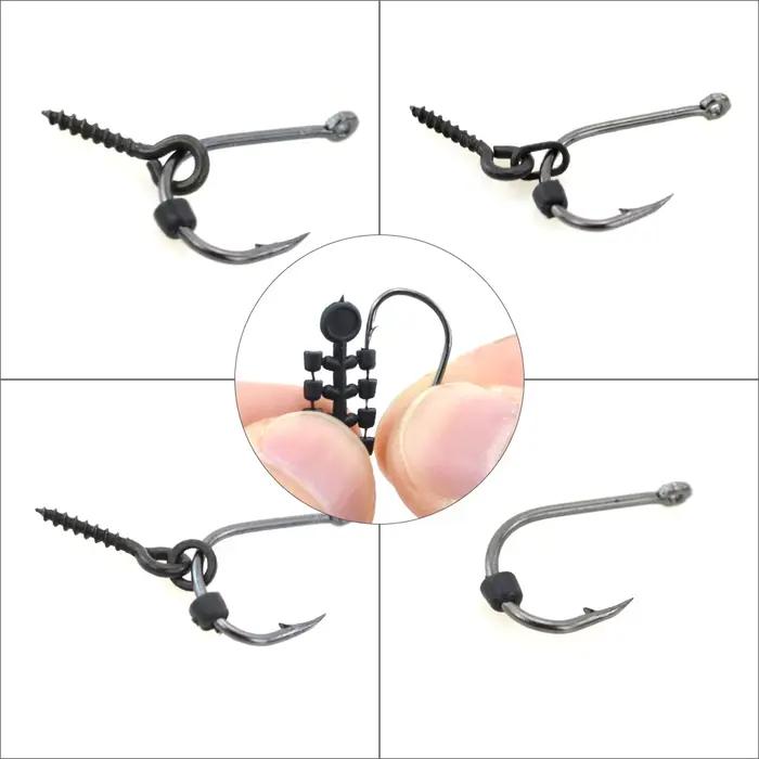 50pcs Perles de Caoutchouc pour Carpe Hameçon 20pcs vis d'appât Chod Rigs Accessoires de Pêche Carpe