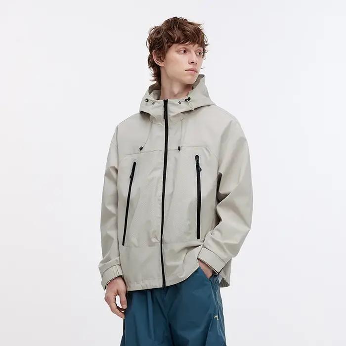 Semir veste hommes Sport de plein air ample à capuche Patchwork maille 2025 automne haut texturé vêt