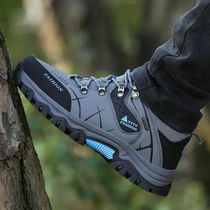 Chaussures homme 2025 imperméables randonnée alpinisme - Baskets cuir semelle épaisse confortables