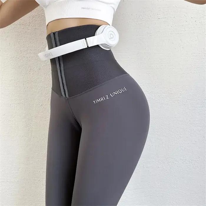YIMRIZ-Legging de fitness taille haute, collants commandés, FjRunning, pantalon de yoga, entraînemen