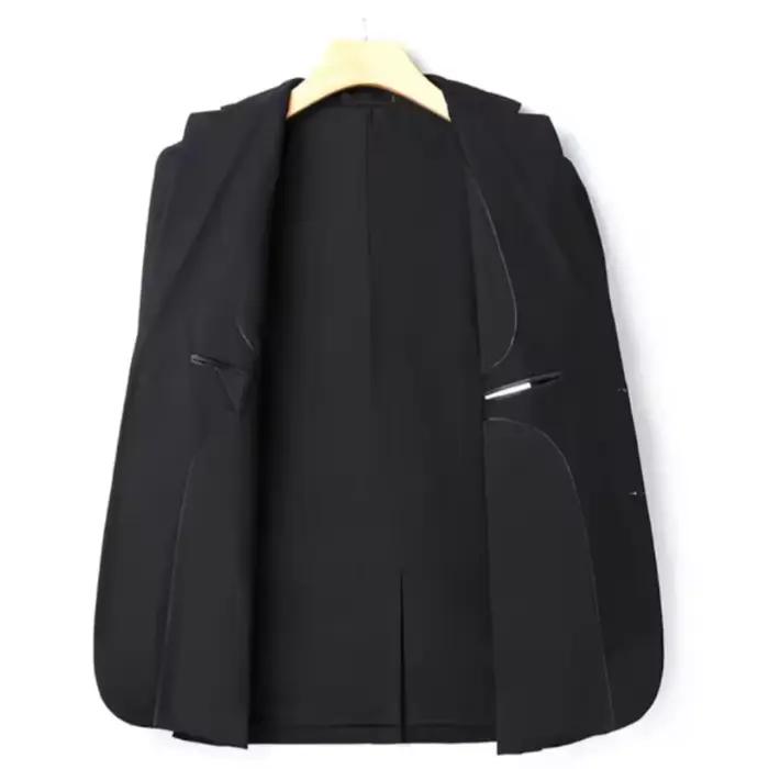 Nouveau (Blazer + pantalon) hommes d'affaires de mode Gentleman Style italien mince couleur unie cos