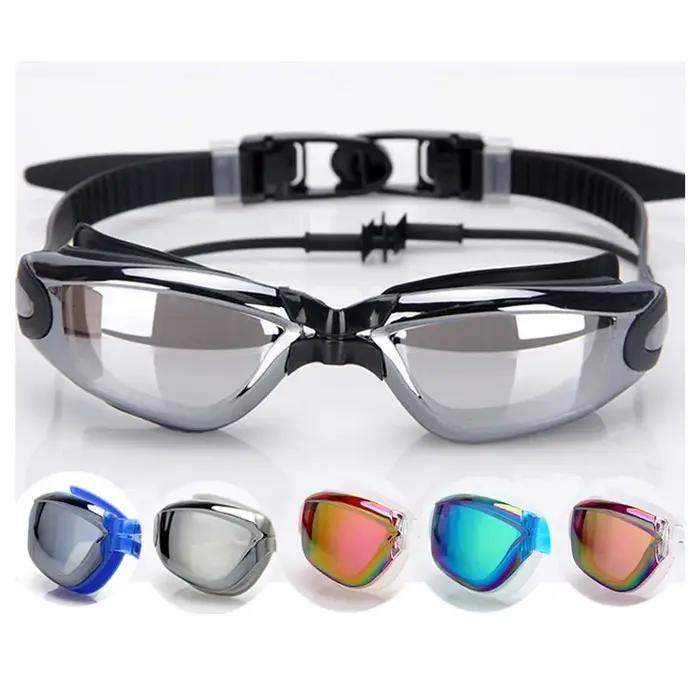 Lunettes de natation myopie pour adultes, bouchon d'oreille, anti-buée, HD, lunettes de natation pro