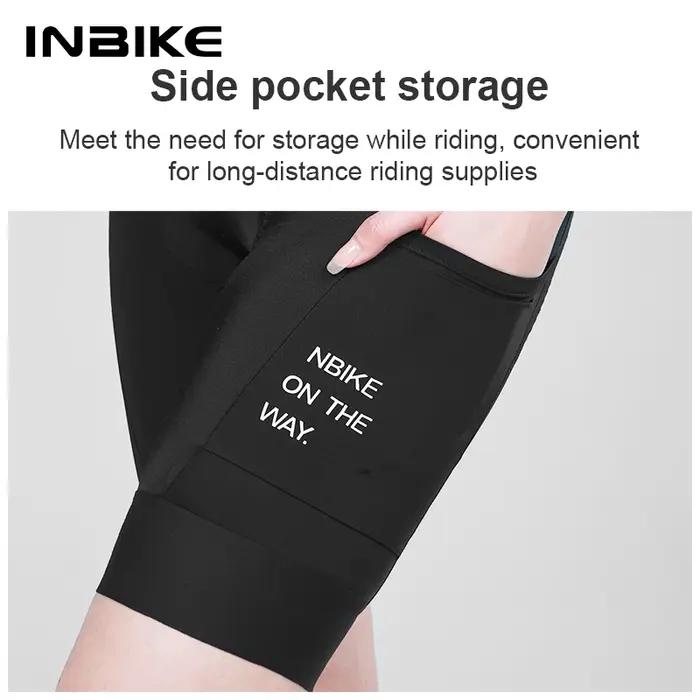 Shorts de vélo pour femmes INBIKE rembourrés confortables pour VTT et cyclisme sur route avec poches pratiques pour randonnées et entraînements