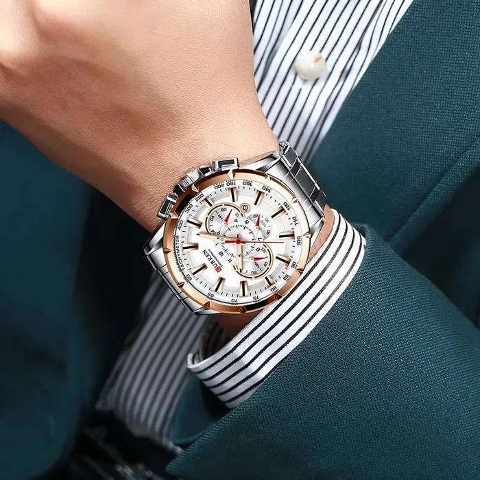 Relogio Masculino CURREN hommes d'affaires montre de luxe marque en acier inoxydable montre-bracelet