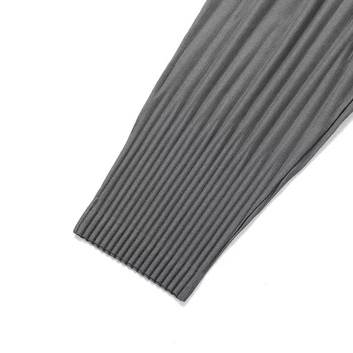 Miyake – sarouel japonais plissé pour hommes, ample, respirant, entrejambe bas, vêtements Vintage