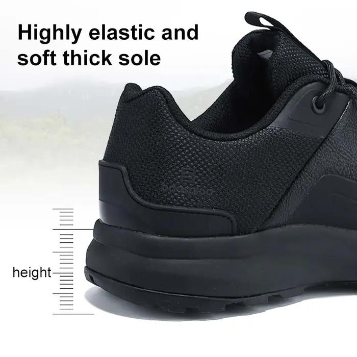 Baasploa – chaussures de randonnée en cuir Litchi pour hommes, baskets de trekking et d'escalade de