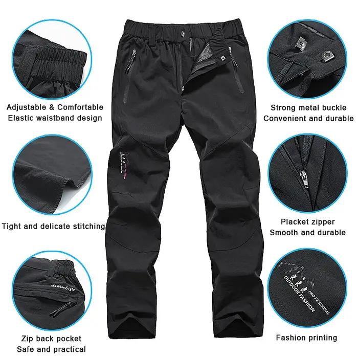 LNGXO femmes pantalons de randonnée été séchage rapide en plein air Camping escalade Trekking pantal
