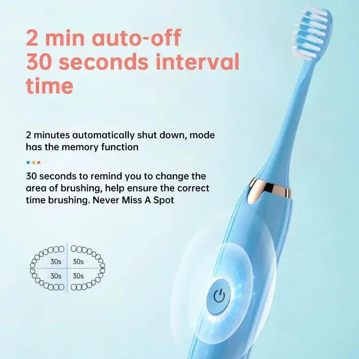 Tongwode brosse à dents électrique sonique USB Rechargeable étanche électronique Ultra sonique blanc