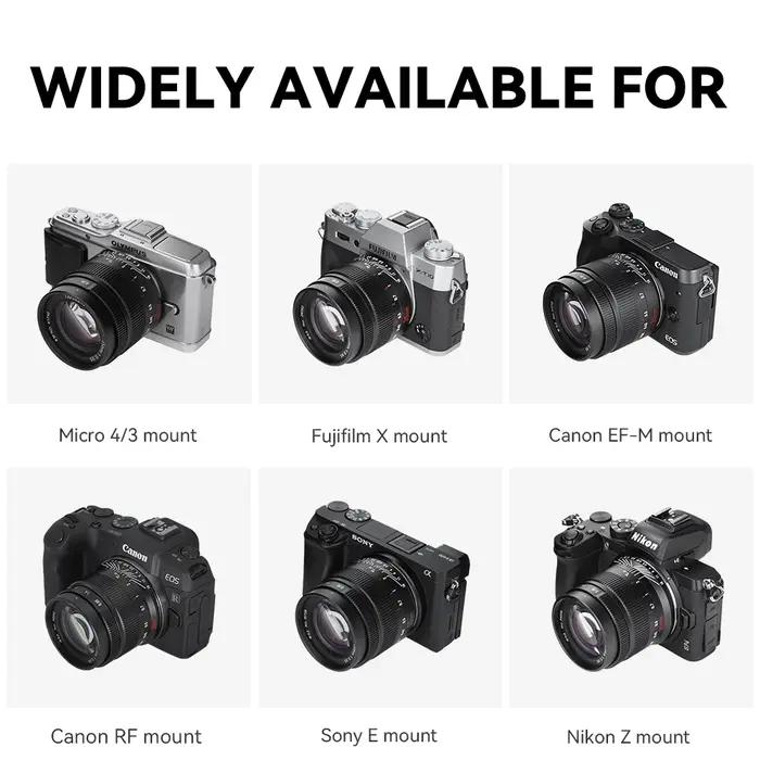 7artisans Objectif Portrait 35mm F0.95 Grande Ouverture Pour Sony E ZVE10 FX30 Fuji FX X-T1 X-A1/X-A