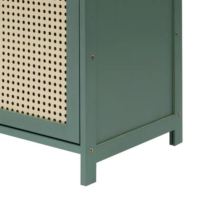 Armoire de Rangement de Chaussures en Bambou de Grande Capacité, à 6 Niveaux, de Couleur Verte
