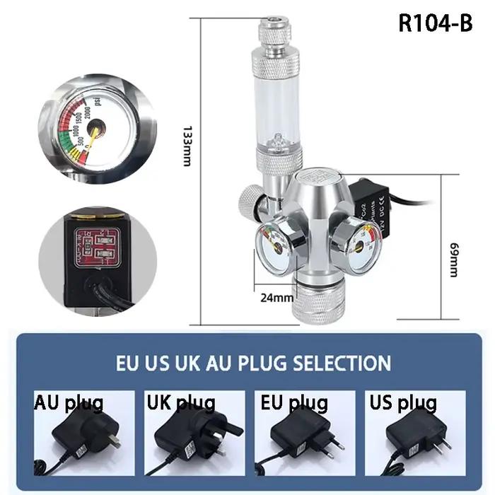 Nouveau régulateur de CO2 d'aquarium à monter soi-même, vanne électromagnétique, compteur de bulles,