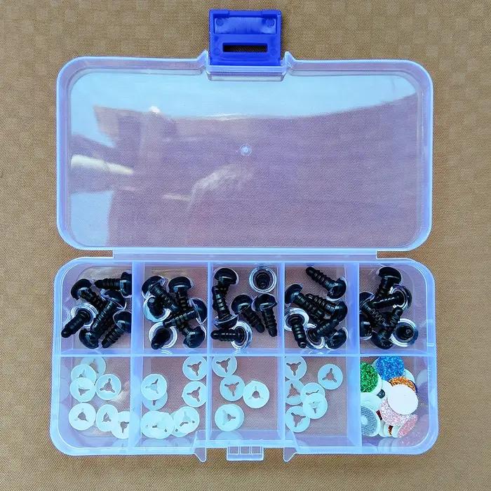 Yeux de sécurité en plastique à paillettes 3D, 30 pièces, pour jouets au Crochet, Amigurumi, artisan