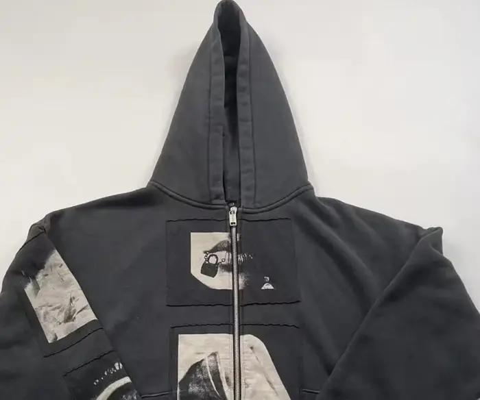 2025ss erd sweat à capuche High Street poche kangourou fermeture éclair manches longues à capuche po