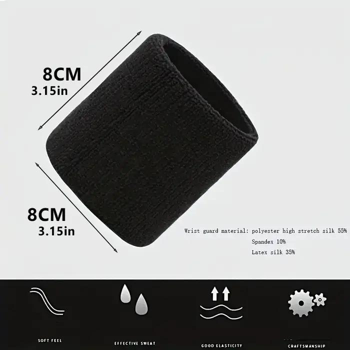 1 pièces protège-poignet et coude de sport absorbant la sueur avec bracelet en serviette-protecteur