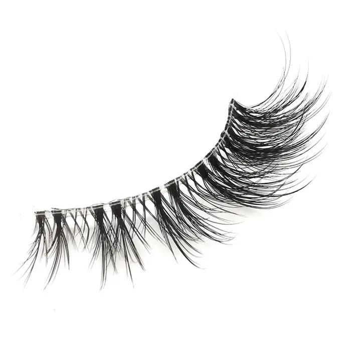 7 paires de cils oeil de chat, cils de vison artificiels aspect naturel cils de vison intelligents c