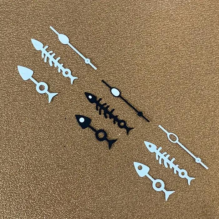 Aiguilles en acier pour montres, aiguilles en os de poisson, pointeur vert lumineux, pièce de rechan
