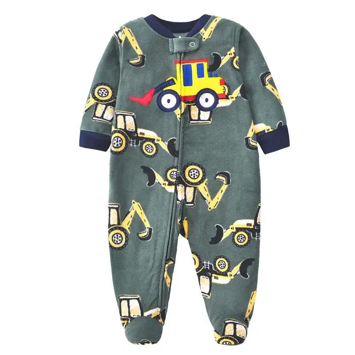 Combinaisons en polaire pour nouveau-nés fille et garçon vêtements de nuit doux et chaleureux pour enfants confort thermique et design moderne pour les nuits fraîches et les occasions spéciales