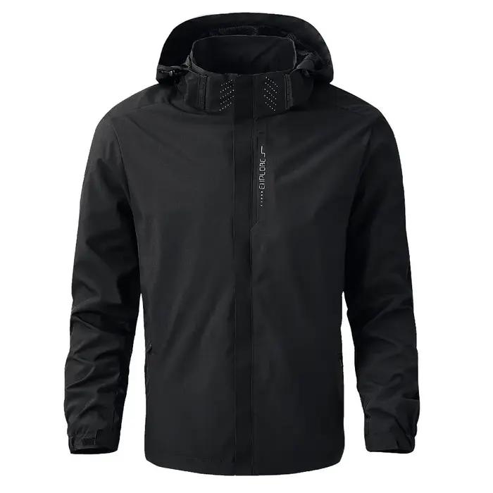 Manteau imperméable imperméable d'extérieur pour hommes imperméable léger avec capuche streetwear ra