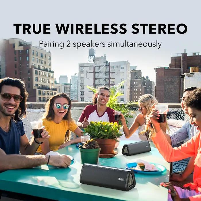 MANZA-Haut-parleur Bluetooth 360 A10 + Portable, Son Stéréo à 5.0 °, 20W, Étanche IPX7, Sans Fil, Au